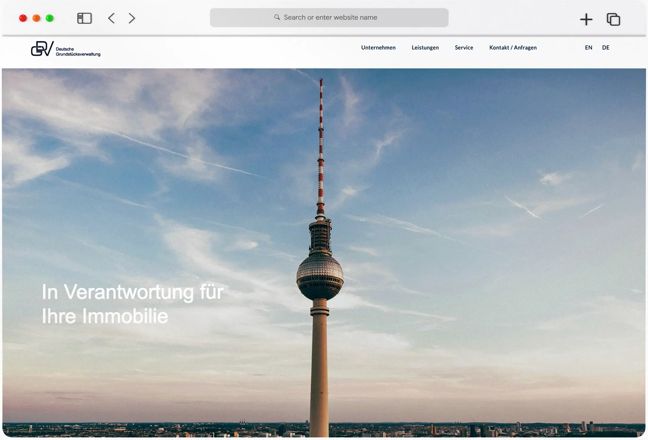 WordPress-Elementor Website für DGV - German property management