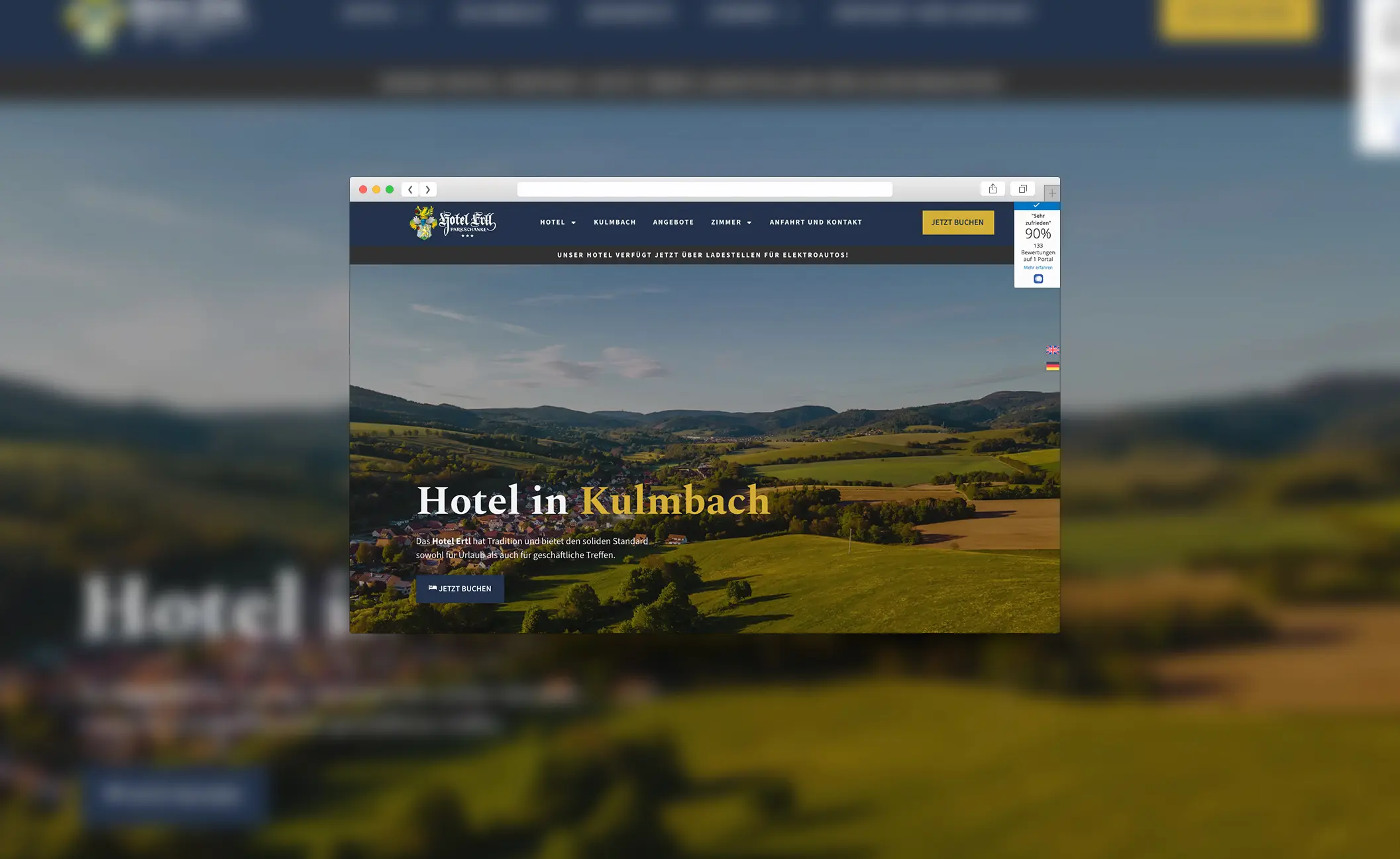 WordPress Elementor Website für das Hotel Ertl in Kulmbach