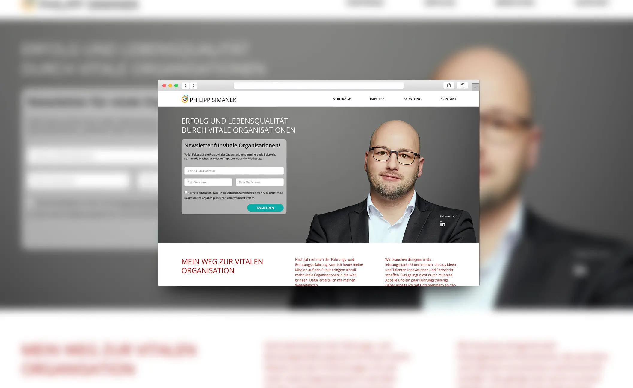 WordPress Elementor Website für Philipp Simanek