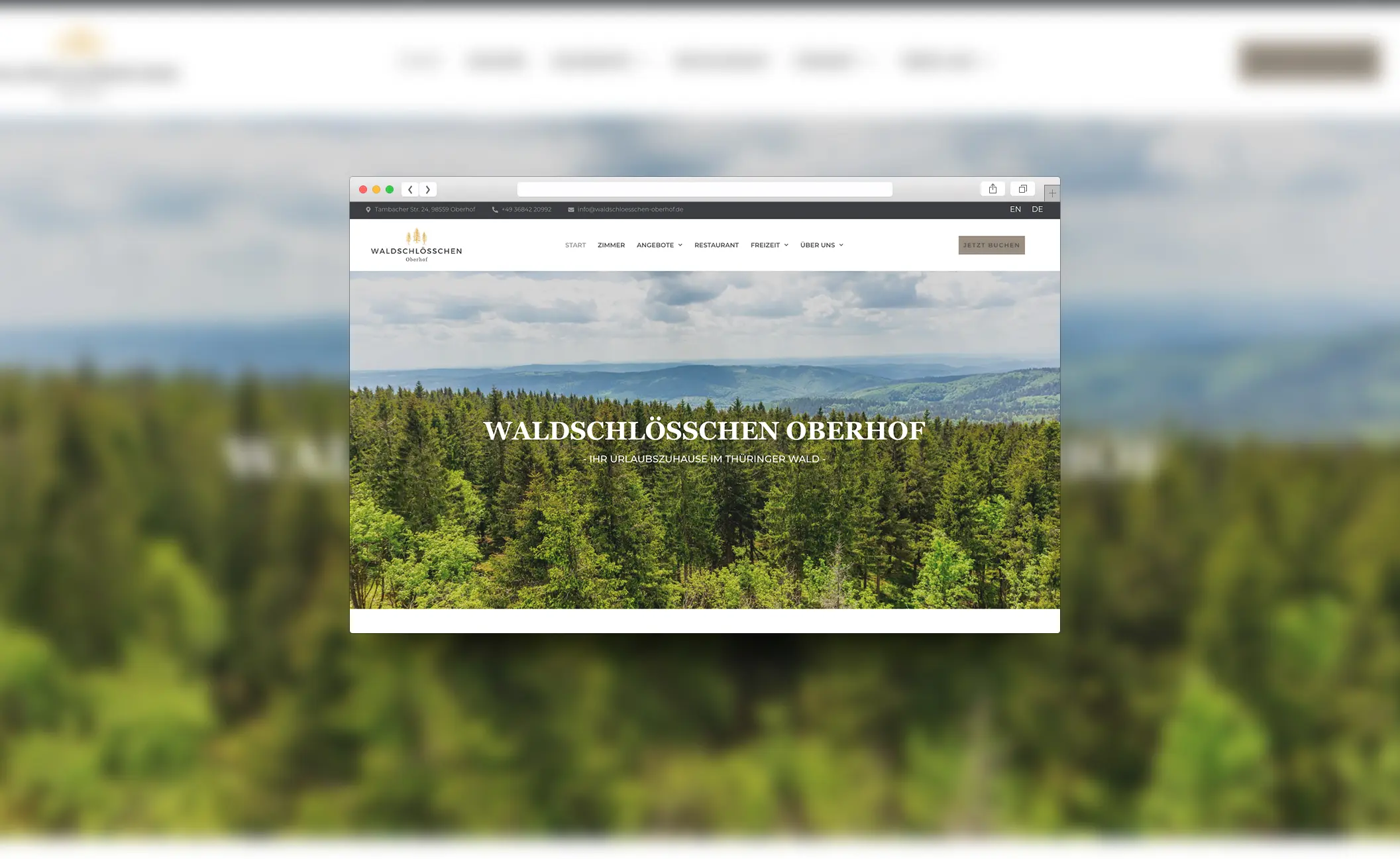 WordPress Elementor Website für das Waldschlösschen Oberhof