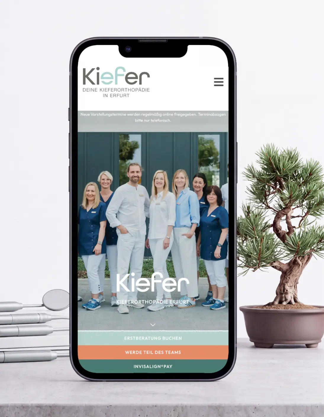 Referenzprojekt: Website für die KIEFER Gemeinschaftspraxis in Erfurt