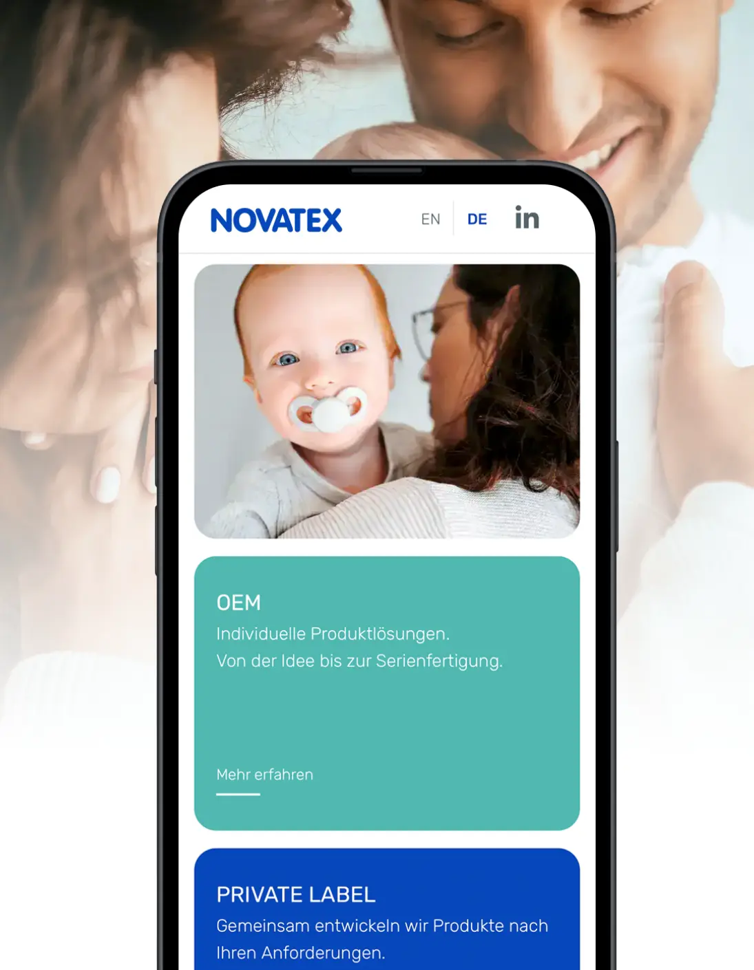 Referenzprojekt: Website für Novatex